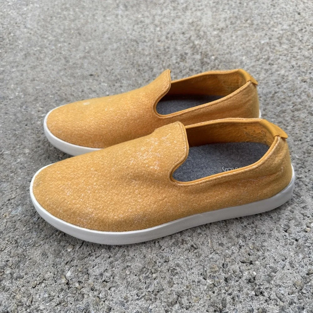 Allbirds Wool Loungers Womens Size 9 Yellow Casual Walking Slip On Shoes Loafers